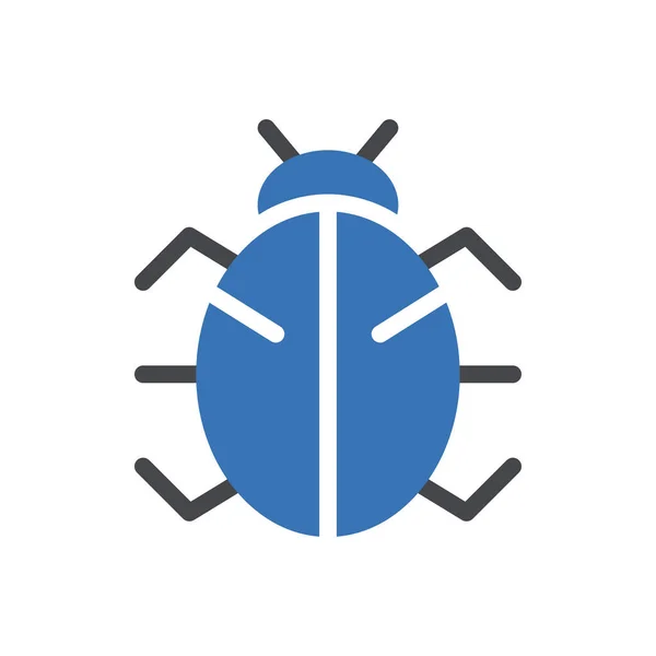 Ilustração Vetorial Bug Fundo Transparente Símbolos Qualidade Premium Ícone Glyphs — Vetor de Stock