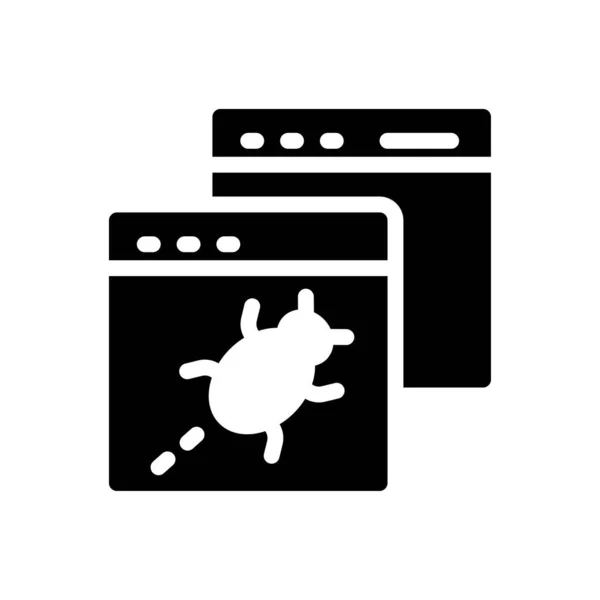 Ilustrasi Bug Vektor Background Premium Kualitas Simbol Glyphs Untuk Konsep - Stok Vektor