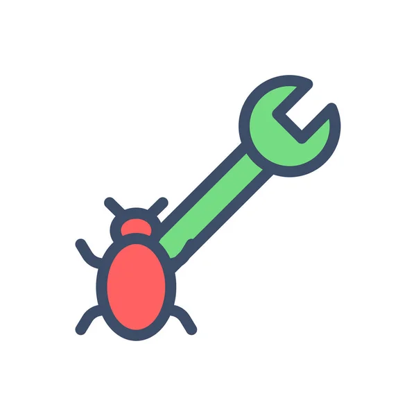 Bug Vector Illustration Transparent Background Premium Quality Symbols Stroke Icon — Stockvektor