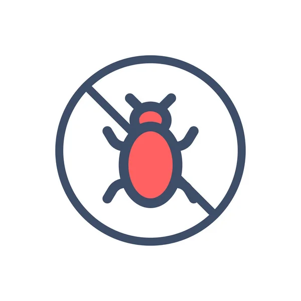 Bug Stop Vector Illustration Transparent Background Premium Quality Symbols Stroke — Stock Vector
