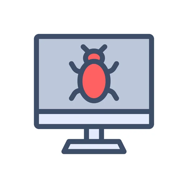 Bug Vector Illustration Transparent Background Premium Quality Symbols Stroke Icon — Stockvektor