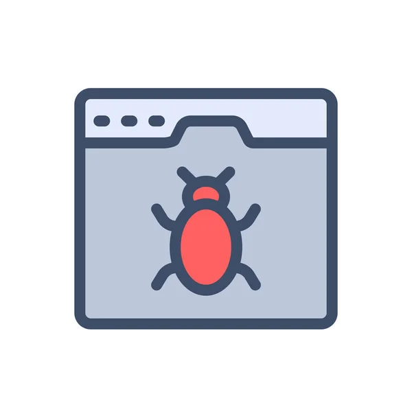 Illustration Vectorielle Bug Sur Fond Transparent Symboles Qualité Premium Icône — Image vectorielle