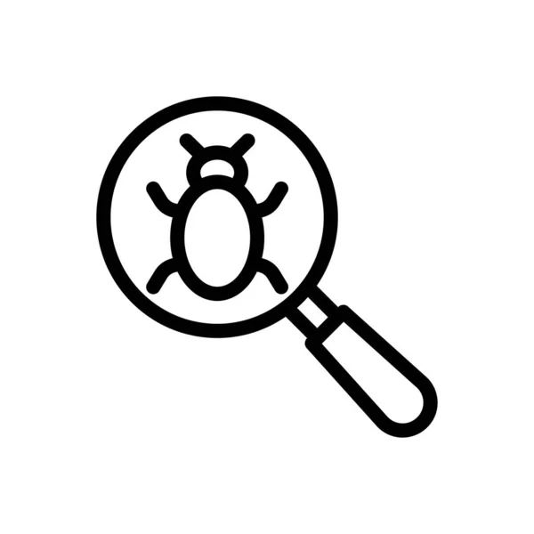 Bug Vector Illustratie Een Transparante Achtergrond Premium Kwaliteit Symbolen Dunne — Stockvector