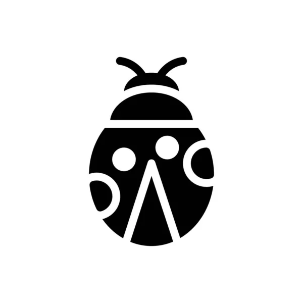 Ladybug Vector Illustration Transparent Background Premium Quality Symbols Glyphs Icon — Stockvektor