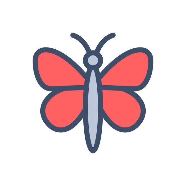 Butterfly Vector Illustration Transparent Background Premium Quality Symbols Stroke Icon — Stok Vektör