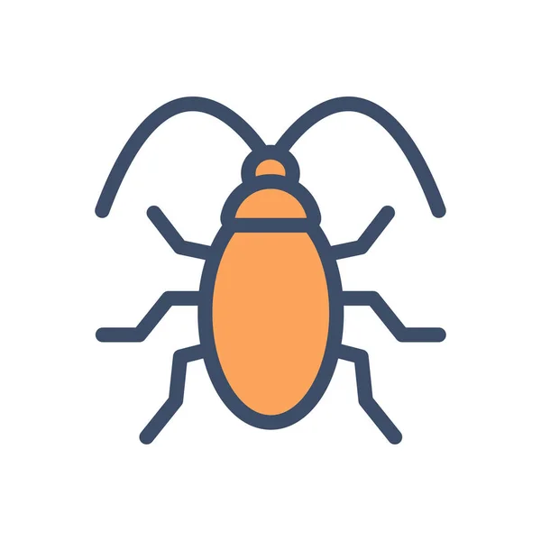 Cockroach Vector Illustration Transparent Background Premium Quality Symbols Stroke Icon — Vetor de Stock