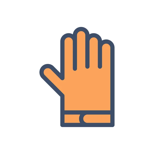 그라운드에서 Gloves Vector Illustration Transparent Background Premium Quality Symbols Stroke — 스톡 벡터
