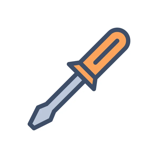 Screwdriver Vector Illustration Transparent Background Premium Quality Symbols Stroke Icon — ストックベクタ