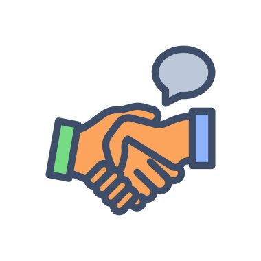 Şeffaf bir arkaplanda el sıkışma vektörü çizimi. Konsept ve grafik tasarımı için birinci sınıf kalite simgeler.. 