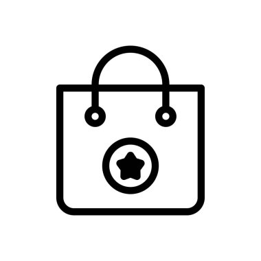 Şeffaf bir arkaplan üzerinde çanta vektör çizimi. Premium kalite semboller. Konsept ve grafik tasarım için ince çizgi simgesi.