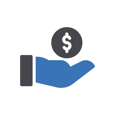 Saydam bir arkaplan üzerinde dolar bakım vektör illüstrasyonu. Konsept ve grafik tasarım simgeleri için kaliteli semboller.. 