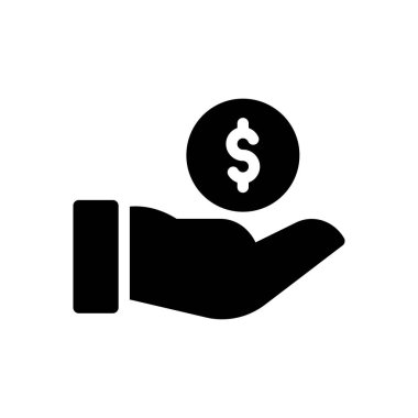 Saydam bir arkaplan üzerinde dolar bakım vektör illüstrasyonu. Konsept ve grafik tasarım simgeleri için kaliteli semboller.. 