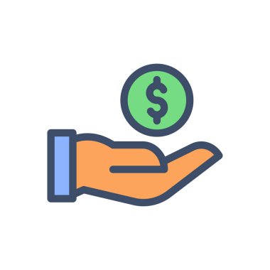 Saydam bir arkaplan üzerinde dolar bakım vektör illüstrasyonu. Konsept ve grafik tasarım için birinci sınıf kalite simgeler..