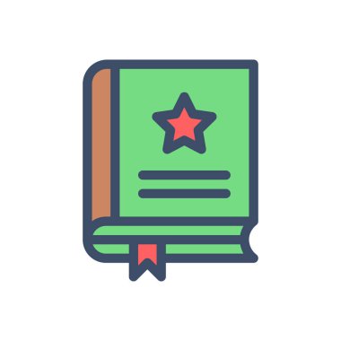 Saydam bir arkaplan üzerinde kitap vektör illüstrasyonu. Konsept ve grafik tasarımı için premium kalite simgeleri..