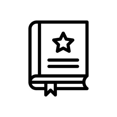 Saydam bir arkaplan üzerinde kitap vektör çizimi. Premium kalite semboller. Konsept ve grafik tasarım için ince çizgi simgesi.