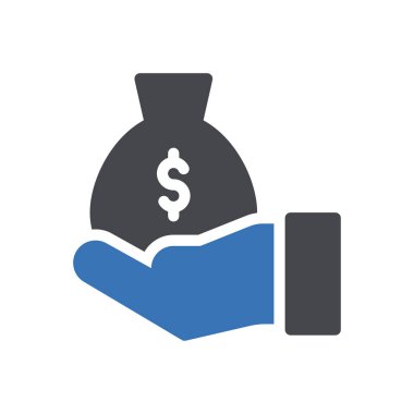 Saydam bir arkaplanda dolar vektör illüstrasyonu. Konsept ve grafik tasarım simgeleri için kaliteli semboller..