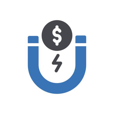 Şeffaf bir arkaplanda mıknatıs vektör çizimi. Konsept ve grafik tasarımı için özel kalite semboller.. 