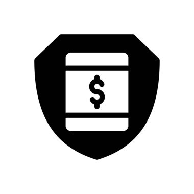 Saydam bir arkaplan üzerinde kalkan vektör çizimi. Konsept ve grafik tasarımı için mükemmel kalite semboller..