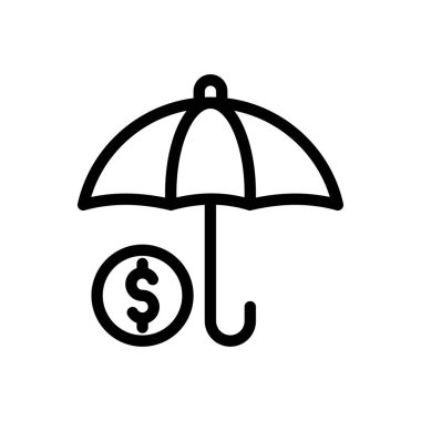 Saydam bir arkaplanda dolar vektör illüstrasyonu. Premium kalite semboller. Konsept ve grafik tasarım için ince çizgi simgesi..