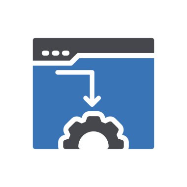Şeffaf bir arkaplan üzerinde web sayfası vektör illüstrasyonu. Konsept ve grafik tasarımı için kaliteli semboller..