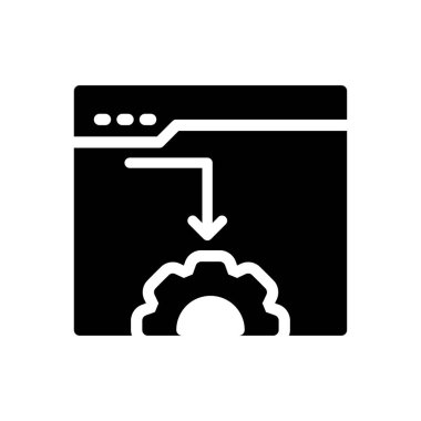 Şeffaf bir arkaplan üzerinde web sayfası vektör illüstrasyonu. Konsept ve grafik tasarımı için kaliteli semboller..