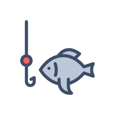 Şeffaf bir arkaplan üzerinde balık vektör çizimi. Konsept ve grafik tasarım için özel kalite simgeleri.. 