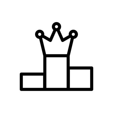 Şeffaf bir arkaplanda podyum vektör çizimi. Konsept ve grafik tasarım için ince çizgi simgesi..