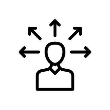 Şeffaf bir arkaplanda kullanıcı vektör çizimi. Konsept ve grafik tasarımı için ince çizgi simgesi..