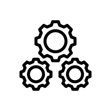 Şeffaf bir arkaplan üzerinde vektör illüstrasyonu ayarlanıyor. Konsept ve grafik tasarım için ince çizgi simgesi.