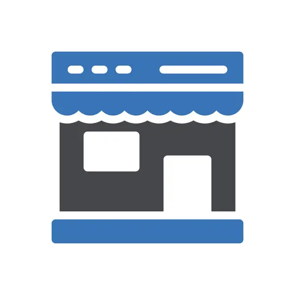 Store Vector Illustration Transparent Background Premium Quality Symbols Glyphs Icon — Vector de stock