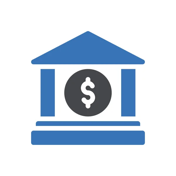Banki Vektor Illusztráció Átlátszó Háttérrel Prémium Minőségű Szimbólumok Glifák Ikon — Stock Vector