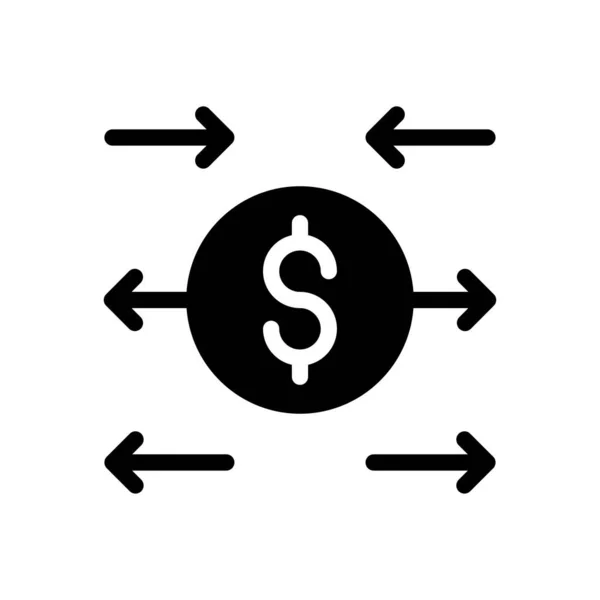 Ilustração Vetor Dólar Fundo Transparente Símbolos Qualidade Premium Ícone Glifos — Vetor de Stock