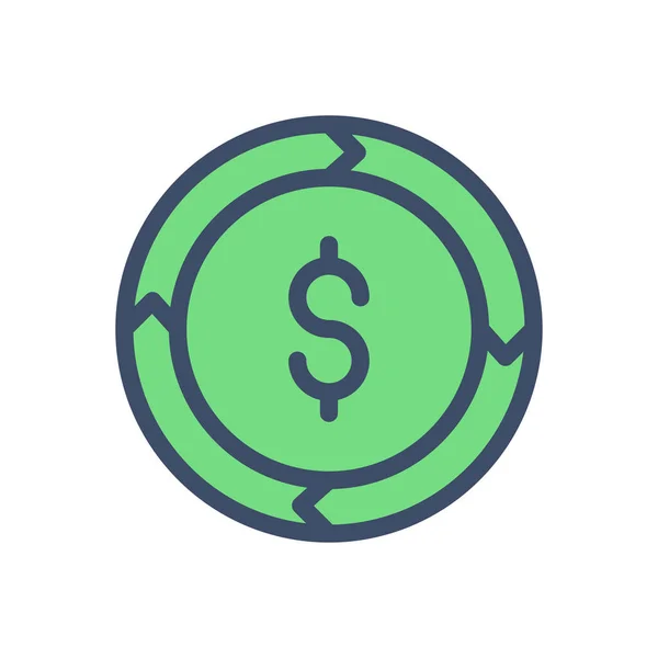 Dólar Ilustración Vectorial Sobre Fondo Transparente Símbolos Calidad Premium Icono — Vector de stock