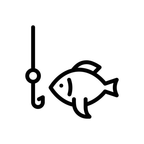 Rybí Vektorová Ilustrace Průhledném Pozadí Symboly Prvotřídní Kvality Ikona Tenké — Stockový vektor
