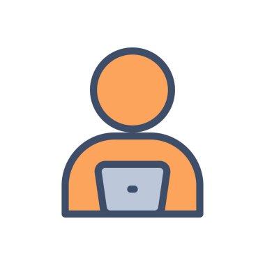 Saydam bir arkaplan üzerinde kullanıcı vektör illüstrasyonu. Konsept ve grafik tasarım için premimium kalite simgeleri..