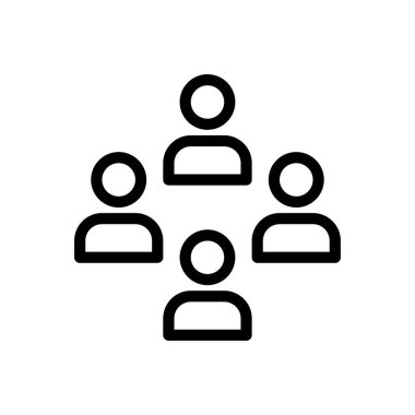 Şeffaf bir arkaplan üzerinde takım vektör çizimi. Konsept ve grafik tasarım için ince çizgi simgesi..