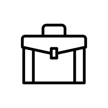 Şeffaf bir arkaplan üzerinde portföy vektör çizimi. Konsept ve grafik tasarım için ince çizgi simgesi.. 