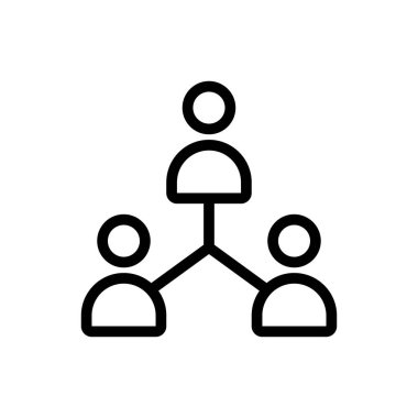 Şeffaf bir arkaplan üzerinde kullanıcı ağı vektör çizimi. Konsept ve grafik tasarımı için ince çizgi simgesi..