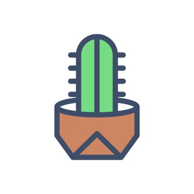 Saydam bir arkaplan üzerinde kaktüs vektör illüstrasyonu. Konsept ve grafik tasarımı için birinci sınıf kalite simgeler..