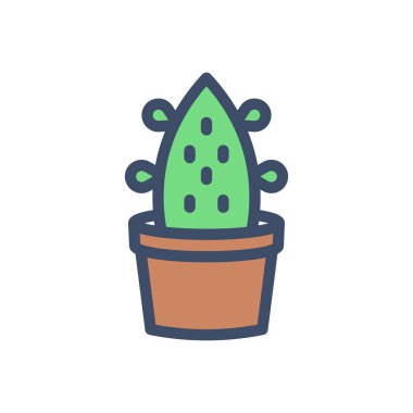 Saydam bir arkaplan üzerinde kaktüs vektör illüstrasyonu. Konsept ve grafik tasarımı için birinci sınıf kalite simgeler..