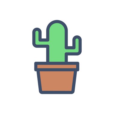 Saydam bir arkaplan üzerinde kaktüs vektör illüstrasyonu. Konsept ve grafik tasarımı için birinci sınıf kalite simgeler..