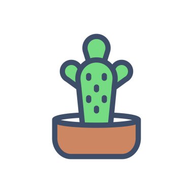 Saydam bir arkaplan üzerinde kaktüs vektör illüstrasyonu. Konsept ve grafik tasarımı için birinci sınıf kalite simgeler..