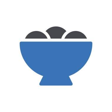 Şeffaf bir arkaplan üzerinde kase vektör çizimi. Konsept ve grafik tasarım simgeleri için kaliteli semboller..