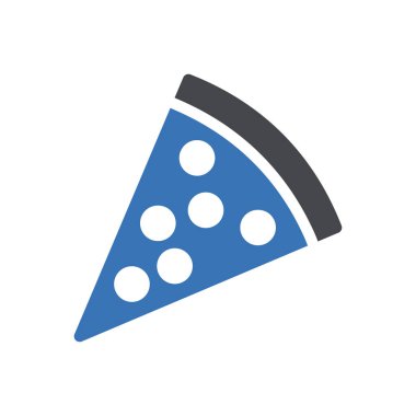 Şeffaf bir arkaplanda pizza vektör çizimi. Konsept ve grafik tasarım simgeleri için kaliteli semboller.. 