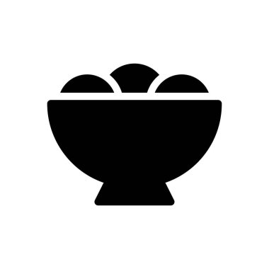 Şeffaf bir arkaplan üzerinde kase vektör çizimi. Konsept ve grafik tasarım simgeleri için kaliteli semboller..