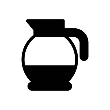 Şeffaf bir arkaplan üzerinde kahve ısıtıcısı vektör çizimi. Konsept ve grafik tasarımı için özel kalite semboller..