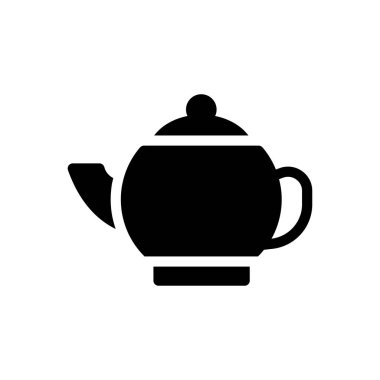 Saydam bir arkaplanda çaydanlık vektör illüstrasyonu. Konsept ve grafik tasarımı için en iyi kalite semboller..