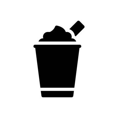 Şeffaf bir arkaplanda kahve vektörü çizimi. Konsept ve grafik tasarım simgeleri için kaliteli semboller..