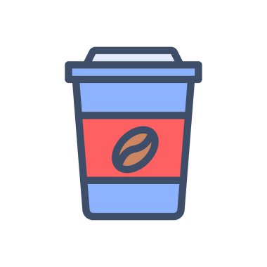 Saydam bir arkaplan üzerinde kahve fincanı vektör çizimi. Konsept ve grafik tasarım için birinci sınıf kalite simgeler..