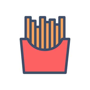 fries vector illustration on a transparent background.Premium quality symbols.Stroke icon for concept and graphic design.